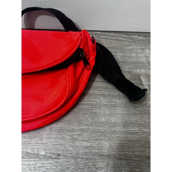 Vintage 90's Unisex Adult Fanny Pack Waist Bag Bum Bag Red - Picture 3 of 6